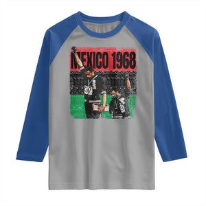 Black Power Salute 1968 Raglan Shirt Black History Month Civil Rights Movement TS10 Sport Gray Royal Print Your Wear