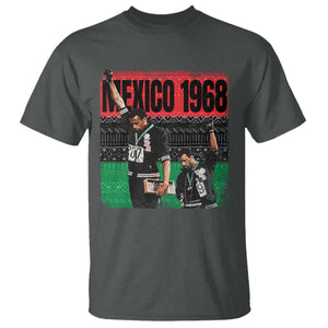 Black Power Salute 1968 T Shirt Black History Month Civil Rights Movement TS10 Dark Heather Print Your Wear