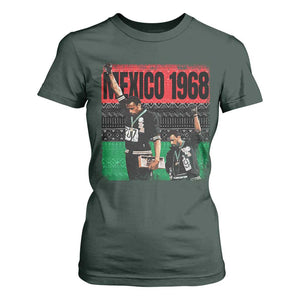 Black Power Salute 1968 T Shirt For Women Black History Month Civil Rights Movement TS10 Dark Forest Green Print Your Wear