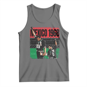 Black Power Salute 1968 Tank Top Black History Month Civil Rights Movement TS10 Black Heather Print Your Wear