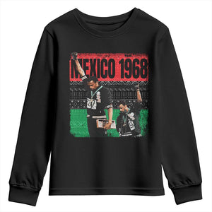 Black Power Salute 1968 Youth Sweatshirt Black History Month Civil Rights Movement TS10 Black Print Your Wear