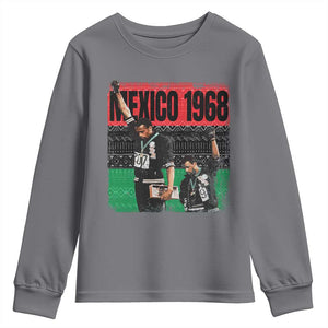 Black Power Salute 1968 Youth Sweatshirt Black History Month Civil Rights Movement TS10 Charcoal Print Your Wear