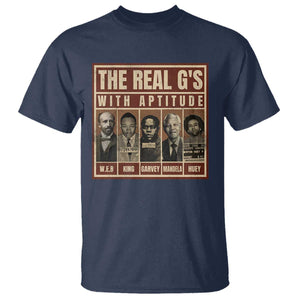 Black History Month T Shirt The Real G's Black Leaders TS10 Navy Print Your Wear