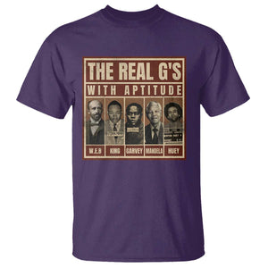 Black History Month T Shirt The Real G's Black Leaders TS10 Purple Print Your Wear