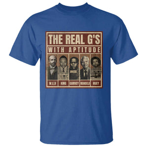 Black History Month T Shirt The Real G's Black Leaders TS10 Royal Blue Print Your Wear