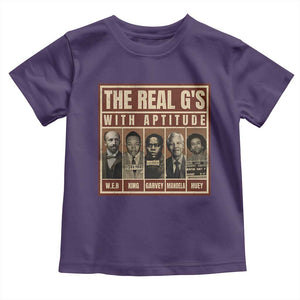 Black History Month Toddler T Shirt The Real G's Black Leaders TS10 Purple Print Your Wear