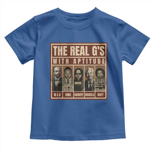 Black History Month Toddler T Shirt The Real G's Black Leaders TS10 Royal Blue Print Your Wear