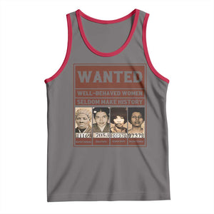 Black Female Empowerment Tank Top Wanted Well Behaved Women Seldom Make History TS10 Deep Heather Red Print Your Wear