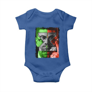 Malcolm X Baby Onesie Black History Month TS10 Royal Blue Print Your Wear