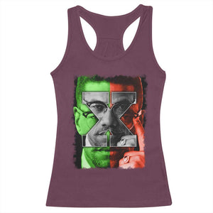 Malcolm X Racerback Tank Top Black History Month TS10 Maroon Print Your Wear