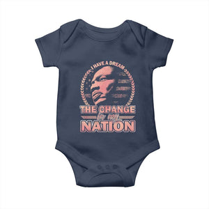 Martin Luther King Baby Onesie Retro Black History Month Civil Rights TS10 Navy Print Your Wear