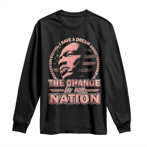 Martin Luther King Long Sleeve Shirt Retro Black History Month Civil Rights TS10 Black Print Your Wear