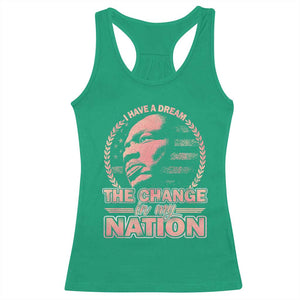 Martin Luther King Racerback Tank Top Retro Black History Month Civil Rights TS10 Irish Green Print Your Wear
