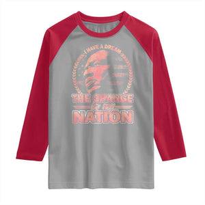Martin Luther King Raglan Shirt Retro Black History Month Civil Rights TS10 Sport Gray Red Print Your Wear