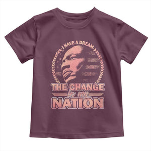 Martin Luther King Toddler T Shirt Retro Black History Month Civil Rights TS10 Maroon Print Your Wear