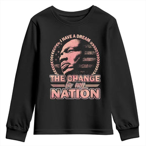 Martin Luther King Youth Sweatshirt Retro Black History Month Civil Rights TS10 Black Print Your Wear