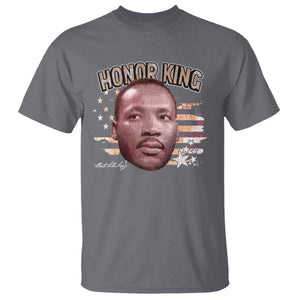 Martin Luther King Jr. T Shirt MLK Day Black History Month American Flag TS10 Charcoal Print Your Wear