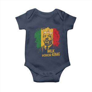 MLK Baby Onesie Honor King Civil Rights Leader Black History Month TS10 Navy Print Your Wear