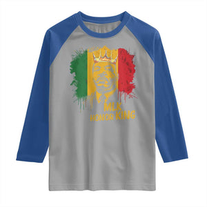 MLK Raglan Shirt Honor King Civil Rights Leader Black History Month TS10 Sport Gray Royal Print Your Wear