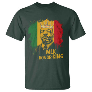 MLK T Shirt Honor King Civil Rights Leader Black History Month TS10 Dark Forest Green Print Your Wear