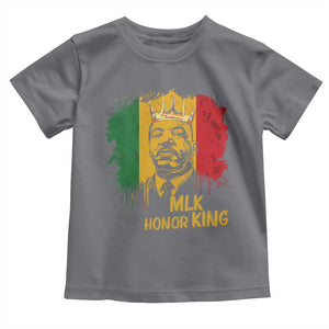 MLK Toddler T Shirt Honor King Civil Rights Leader Black History Month TS10 Charcoal Print Your Wear