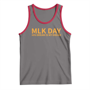 MLK Tribute Tank Top MLK Motivational His Dream Is My Dream TS10 Deep Heather Red Print Your Wear