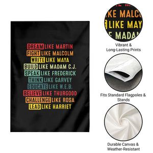Black History Month Garden Flag Retro Inspirational Leaders TS10 Print Your Wear