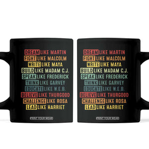 Black History Month Coffee Mug Retro Inspirational Leaders TS10 Black Print Your Wear