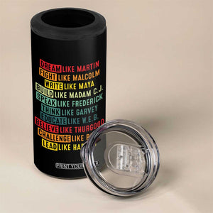Black History Month 4 in 1 Can Cooler Tumbler Retro Inspirational Leaders TS10 Print Your Wear