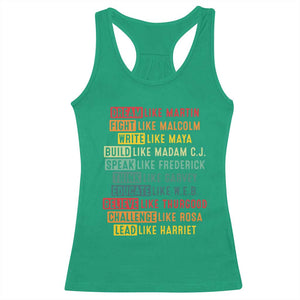 Black History Month Racerback Tank Top Retro Inspirational Leaders TS10 Irish Green Print Your Wear