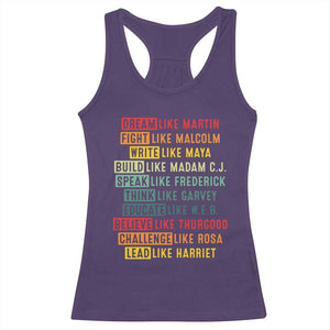 Black History Month Racerback Tank Top Retro Inspirational Leaders TS10 Purple Print Your Wear