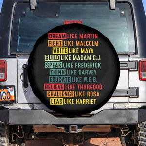 Black History Month Spare Tire Cover Retro Inspirational Leaders TS10 No hole Black Print Your Wear