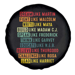 Black History Month Spare Tire Cover Retro Inspirational Leaders TS10 Print Your Wear