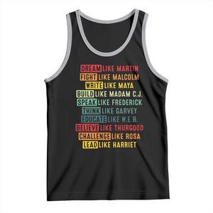 Black History Month Tank Top Retro Inspirational Leaders TS10 Black Athletic Heather Print Your Wear