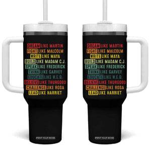 Black History Month Tumbler With Handle Retro Inspirational Leaders TS10 One Size: 40 oz Black Print Your Wear