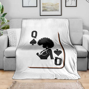 Black Queen Throw Blanket Black History Month Afro Woman Poker Card Games TS10 Print Your Wear