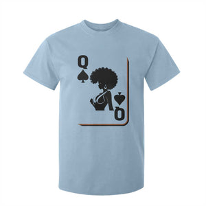 Black Queen T Shirt For Kid Black History Month Afro Woman Poker Card Games TS10 Light Blue Print Your Wear