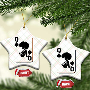 Black Queen Ceramic Ornament Black History Month Afro Woman Poker Card Games TS10 Print Your Wear