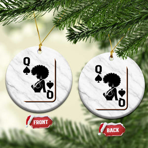 Black Queen Ceramic Ornament Black History Month Afro Woman Poker Card Games TS10 1pc White Marble Print Your Wear