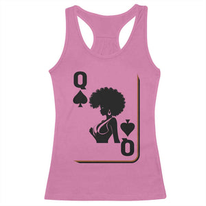 Black Queen Racerback Tank Top Black History Month Afro Woman Poker Card Games TS10 Azalea Print Your Wear