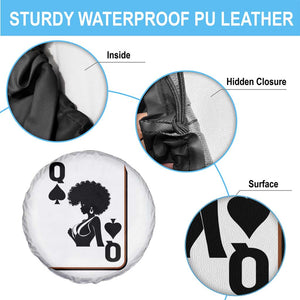Black Queen Spare Tire Cover Black History Month Afro Woman Poker Card Games TS10 Print Your Wear