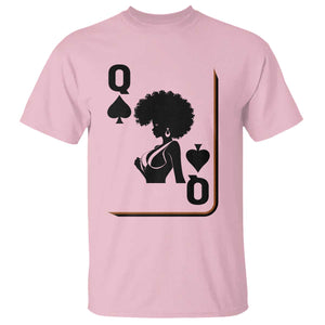 Black Queen T Shirt Black History Month Afro Woman Poker Card Games TS10 Light Pink Print Your Wear