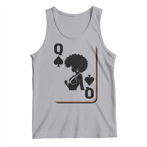 Black Queen Tank Top Black History Month Afro Woman Poker Card Games TS10 Athletic Heather Print Your Wear
