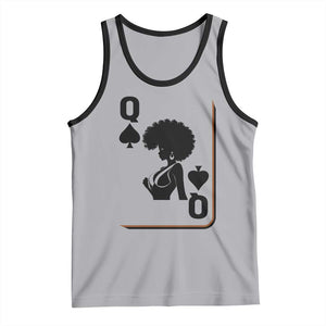 Black Queen Tank Top Black History Month Afro Woman Poker Card Games TS10 Athletic Heather Black Print Your Wear