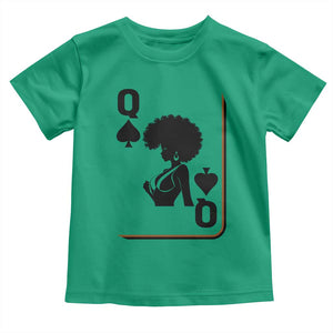 Black Queen Toddler T Shirt Black History Month Afro Woman Poker Card Games TS10 Irish Green Print Your Wear