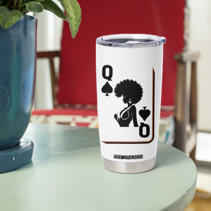 Black Queen Tumbler Cup Black History Month Afro Woman Poker Card Games TS10 Print Your Wear
