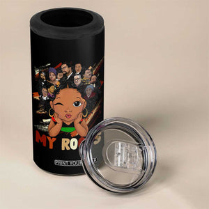 Black African Girl 4 in 1 Can Cooler Tumbler Black History Month Juneteenth Gift Afro Empowerment TS10 Print Your Wear