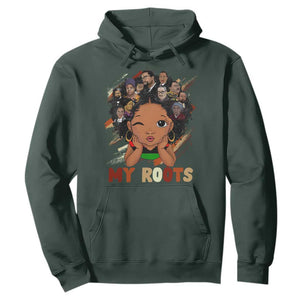 Black African Girl Hoodie Black History Month Juneteenth Gift Afro Empowerment TS10 Dark Forest Green Print Your Wear