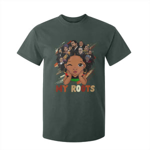 Black African Girl T Shirt For Kid Black History Month Juneteenth Gift Afro Empowerment TS10 Dark Forest Green Print Your Wear