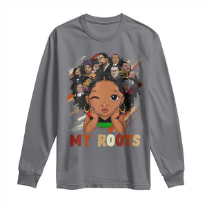 Black African Girl Long Sleeve Shirt Black History Month Juneteenth Gift Afro Empowerment TS10 Charcoal Print Your Wear